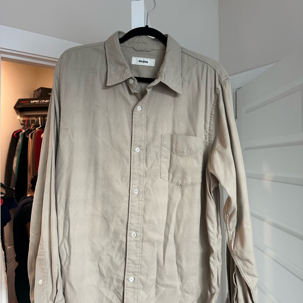Buck Mason Light Tan Button Down